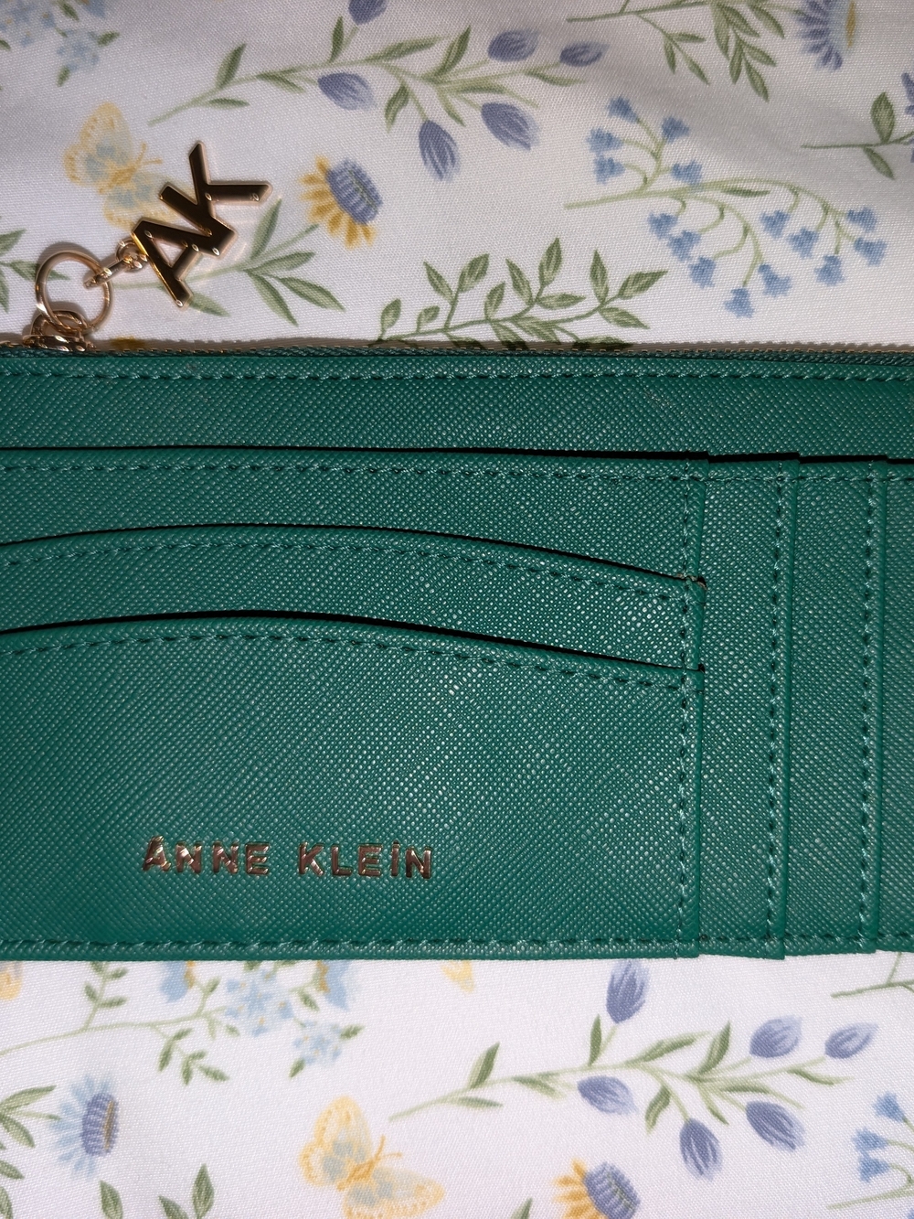 NWOT Anne Klein Teal Card Wallet